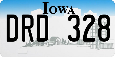 IA license plate DRD328