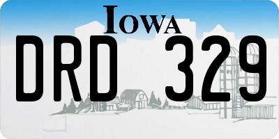 IA license plate DRD329