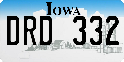 IA license plate DRD332