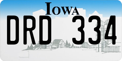 IA license plate DRD334