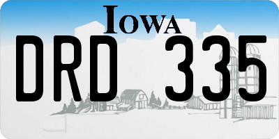 IA license plate DRD335