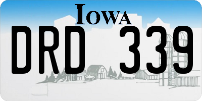 IA license plate DRD339