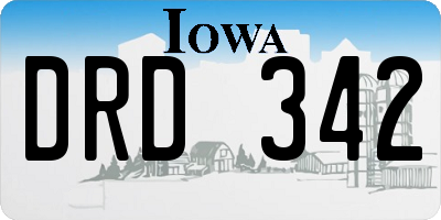 IA license plate DRD342