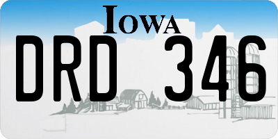IA license plate DRD346