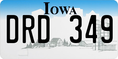 IA license plate DRD349