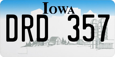 IA license plate DRD357