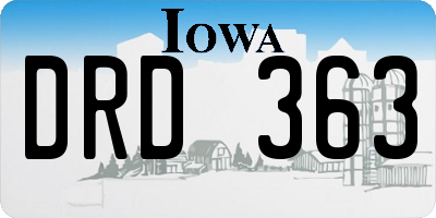 IA license plate DRD363