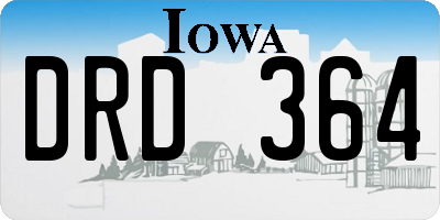 IA license plate DRD364