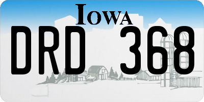 IA license plate DRD368