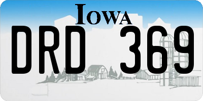 IA license plate DRD369