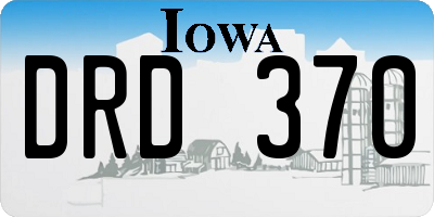 IA license plate DRD370