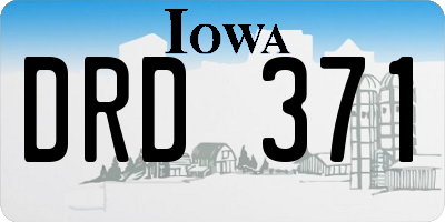 IA license plate DRD371