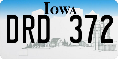 IA license plate DRD372