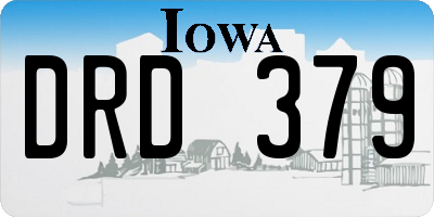 IA license plate DRD379