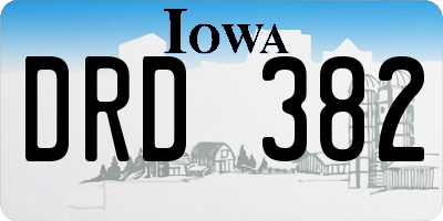IA license plate DRD382