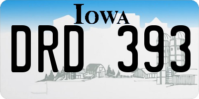 IA license plate DRD393