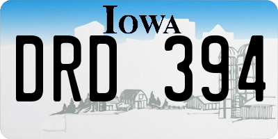 IA license plate DRD394