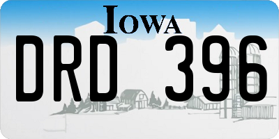 IA license plate DRD396