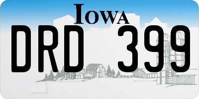 IA license plate DRD399