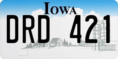 IA license plate DRD421