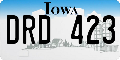 IA license plate DRD423