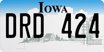IA license plate DRD424