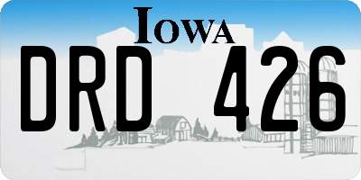 IA license plate DRD426