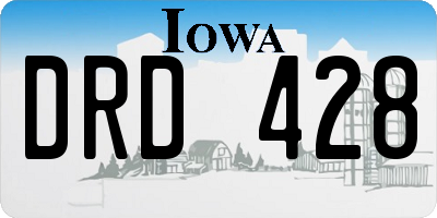 IA license plate DRD428