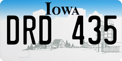 IA license plate DRD435