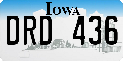 IA license plate DRD436