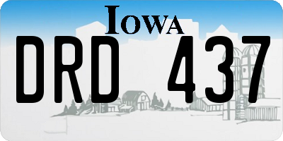 IA license plate DRD437