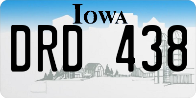 IA license plate DRD438