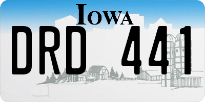 IA license plate DRD441