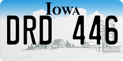 IA license plate DRD446