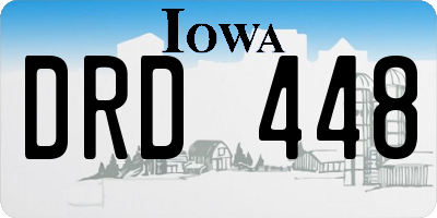 IA license plate DRD448