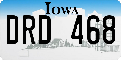IA license plate DRD468