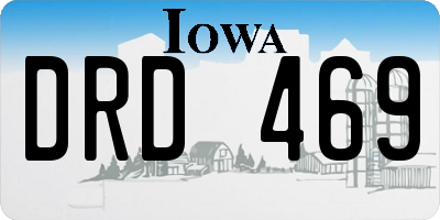 IA license plate DRD469