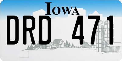 IA license plate DRD471