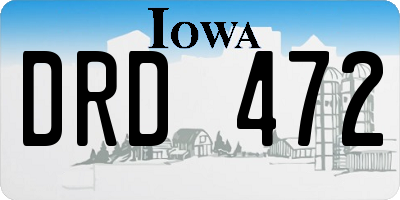 IA license plate DRD472