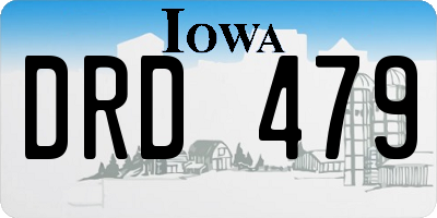 IA license plate DRD479