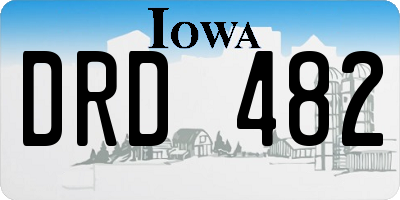 IA license plate DRD482