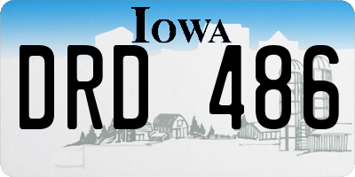 IA license plate DRD486