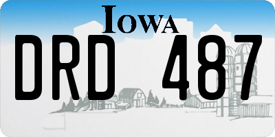 IA license plate DRD487