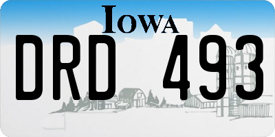 IA license plate DRD493