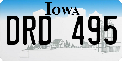 IA license plate DRD495