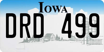 IA license plate DRD499