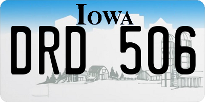IA license plate DRD506
