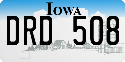 IA license plate DRD508