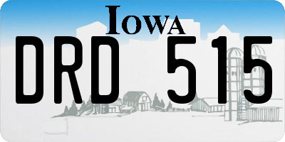 IA license plate DRD515