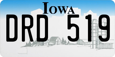 IA license plate DRD519